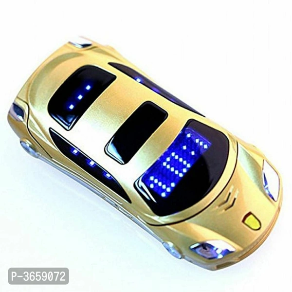 Ringme R1 Car Design Keypad Flip Phone with Dual Sim | 0.08mp Camera Mp3 Player (Gold)