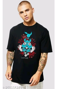 Primium Cotton Fabric Men's Oversized Tshirt  - Black, XL