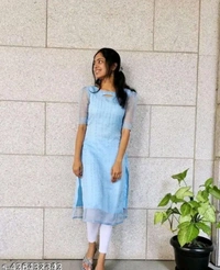 Daily Wear luxurious emboridedred Suit For Women's And Girls  - Picton Blue, XXXL