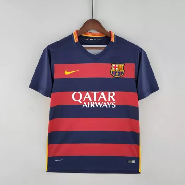 Barcelona Home 2015 - 2016 Solid Retro Jersey - XL