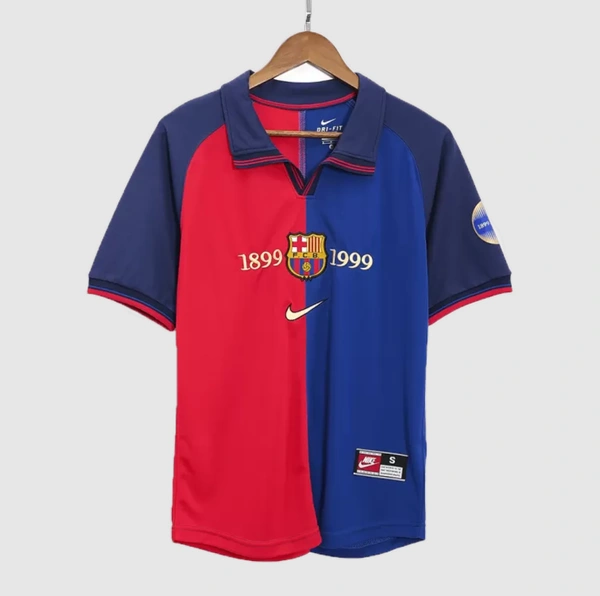 Barcelona Retro Jersey Home Soccer Shirt 1999/00 - L