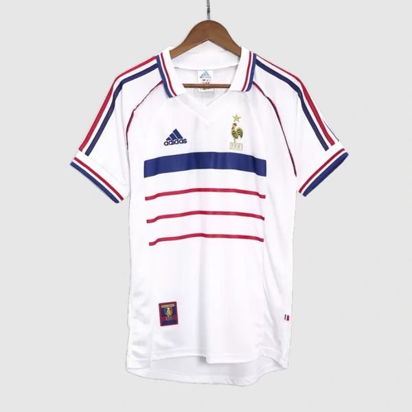 France Jersey Custom Away Soccer Jersey 1998 - L
