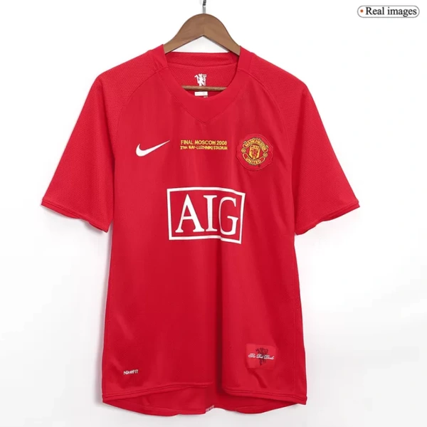 Manchester United Home Retro Jersey 2007/08 Half Sleeve - S