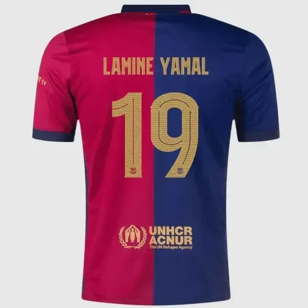 Lamine Yamal #19 Barca Home Soccer Jersey 2024/25 - XL