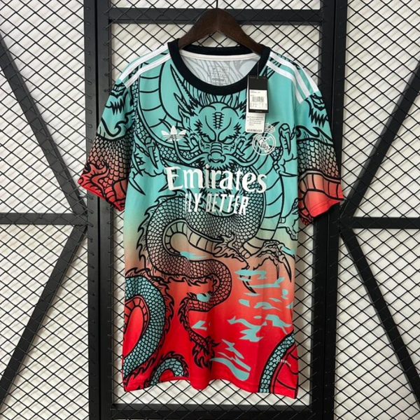 Madrid Blue & Pink Dragon Solid Soccer Jersey 24/25 - S