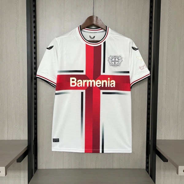 Bayer 04 Leverkusen 2024/25 ~ White Soccer Solid Jersey - 2XL