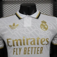 Real Madrid White/Gold Kit Player Version Jersey 2024/25 - S