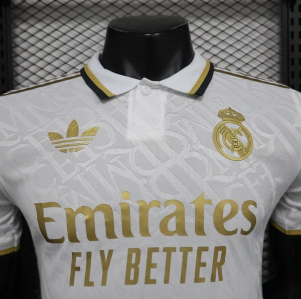 Real Madrid White/Gold Kit Player Version Jersey 2024/25 - S
