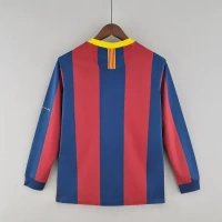 Barcelona 2010 - 2011 Home Solid Retro Jersey Long-Sleeve - L