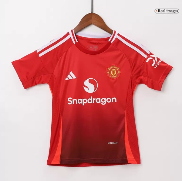 Manchester United Home Kids Soccer Jerseys Kit 2024/25 - 22:8yrs
