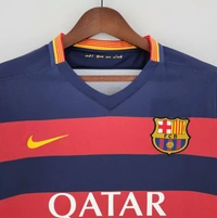 Barcelona Home 2015 - 2016 Solid Retro Jersey - XL