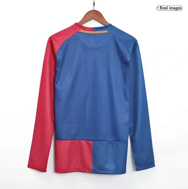 Barcelona Retro Jersey Home Long Sleeve Soccer Shirt 2008/09 - 2XL