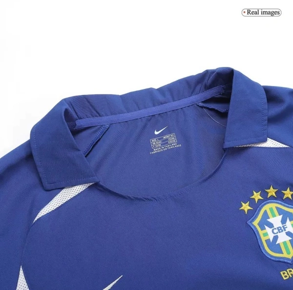 Brazil Retro Jersey Away Soccer Shirt 2002 - S