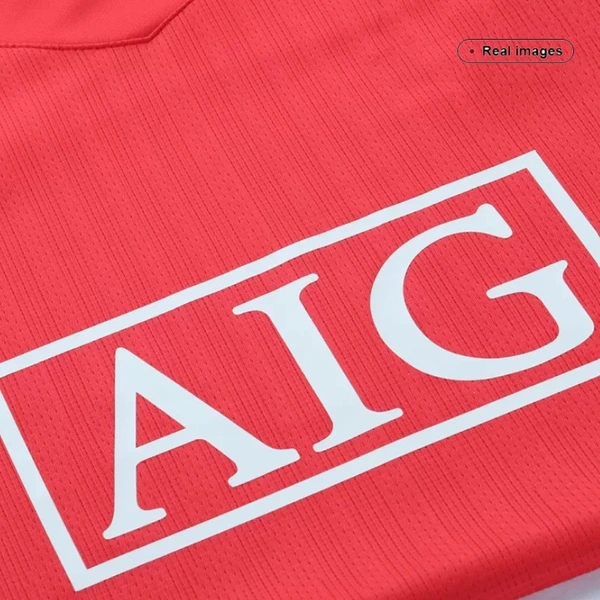 Manchester United Home Retro Jersey 2007/08 Half Sleeve - S