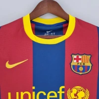 Barcelona 2010 - 2011 Home Solid Retro Jersey Long-Sleeve - 2XL