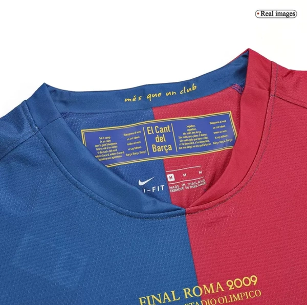 Barcelona Retro Jersey Home Long Sleeve Soccer Shirt 2008/09 - 2XL