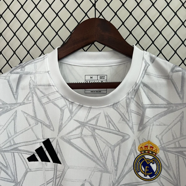 Madrid Grey White Training Solid Jersey 24/25 - S
