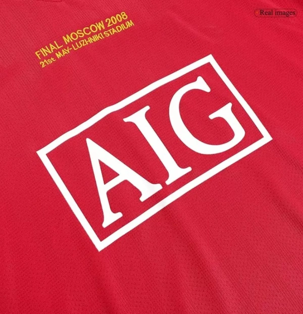 Manchester United Home Jersey Long Sleeve2007/08 - UCL Final - 2XL