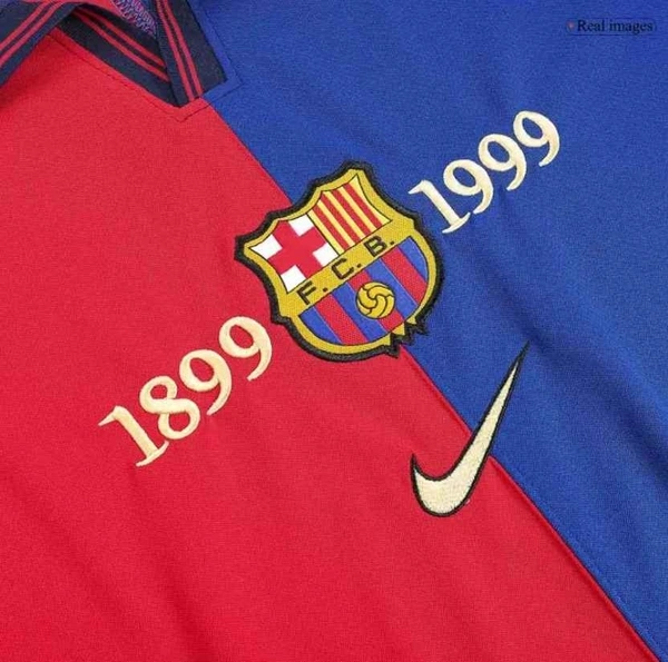 Barcelona Retro Jersey Home Soccer Shirt 1999/00 - S