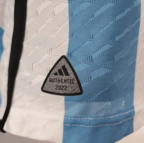 Argentina Home Three Stars Player Edition Jersey 2022 - M