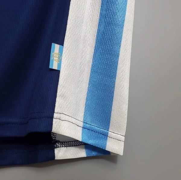 Argentna Away 1998 Retro Soccer Solid Jersey - XL