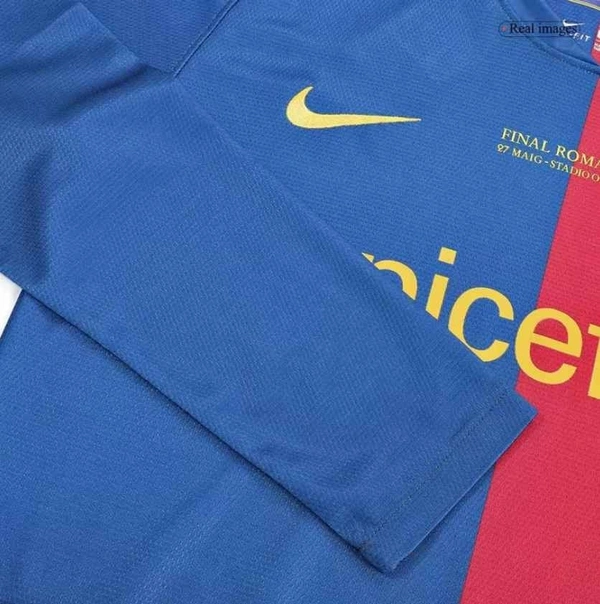 Barcelona Retro Jersey Home Long Sleeve Soccer Shirt 2008/09 - 2XL