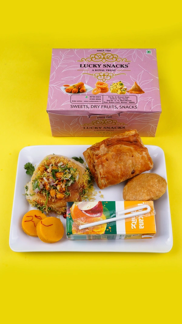 SNACKS BOX WITH KESAR PURI