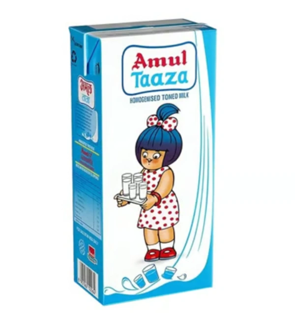 Amul Taaza Homogenised Toned Milk- 1ltr