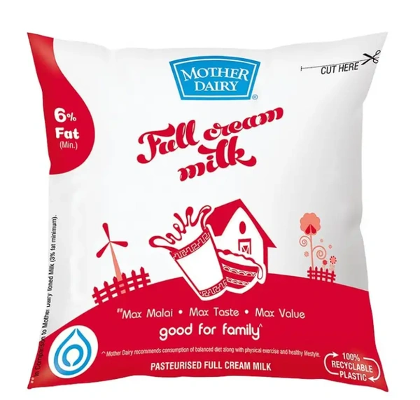 Mother Dairy Full Cream Fresh Milk- 500 ml