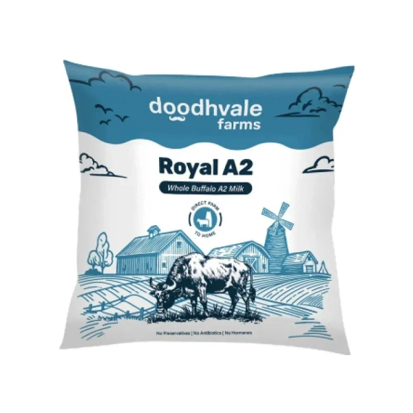 Doodhvale Farms Royal A2 Whole Buffalo Fresh Milk- 450 ml