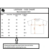 Jain Cloths LEOTUDE's Round Neck Short Sleeve Oversized Men's T-Shirt  - Black, L