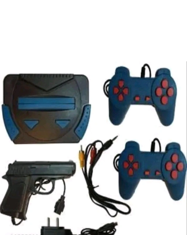 Jain Electronic Zyamalox 2 player video game includes 2D games like mario, contra, duck hunt etc 1000+ games with IR gun - Royal Blue, Free Size