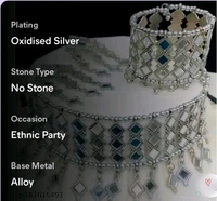 Jain Jwelery Fashionable Trendy Combo Jewellery Set - silver, Free Size