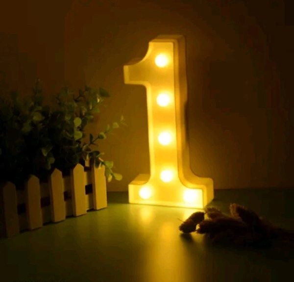 1st Year Birthday Light Lamp. - silver, Free. Size