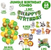 Jungle Safari Birthday Decoration Kids,  - Free Size