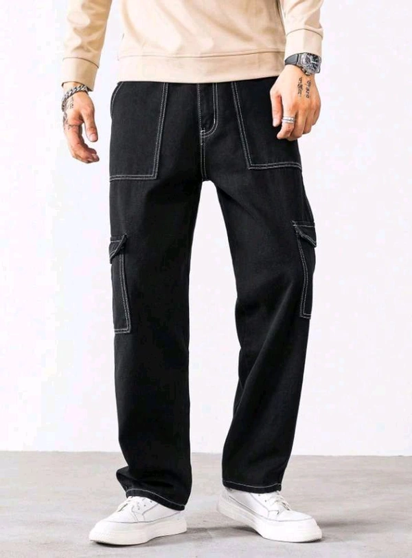 Denim Cargo Track Pant.