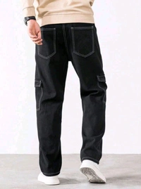 Jain Clothes Denim Cargo Track Pant. - Black, 30