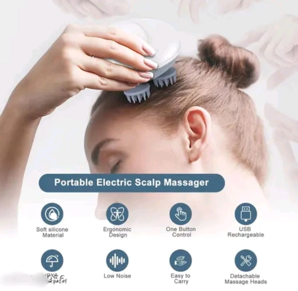 Jain Massager  Smart Scalp Body Massager  - White