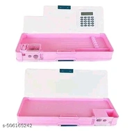 Jainz Stylish Calculator Geometry/ pencils boxx. - Pink Flamingo