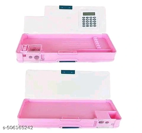 Jainz Stylish Calculator Geometry/ pencils boxx. - Pink Flamingo