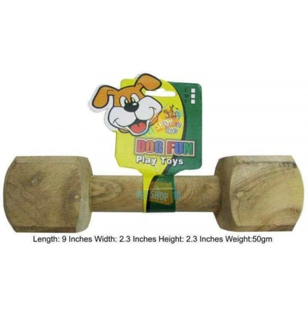 Dog Wooden Chew Teething Dumble Small 