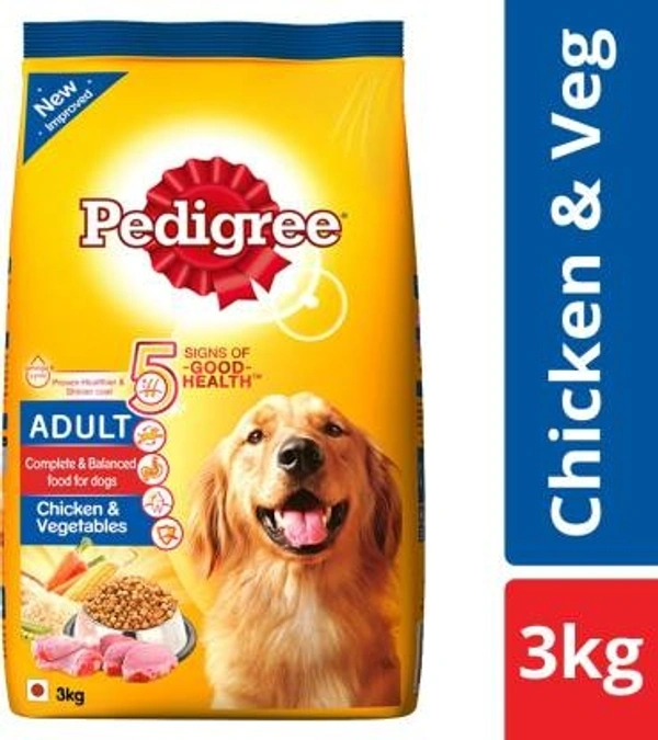 Pedigree adult Chicken And Veg 3 Kg ( 15% discount)