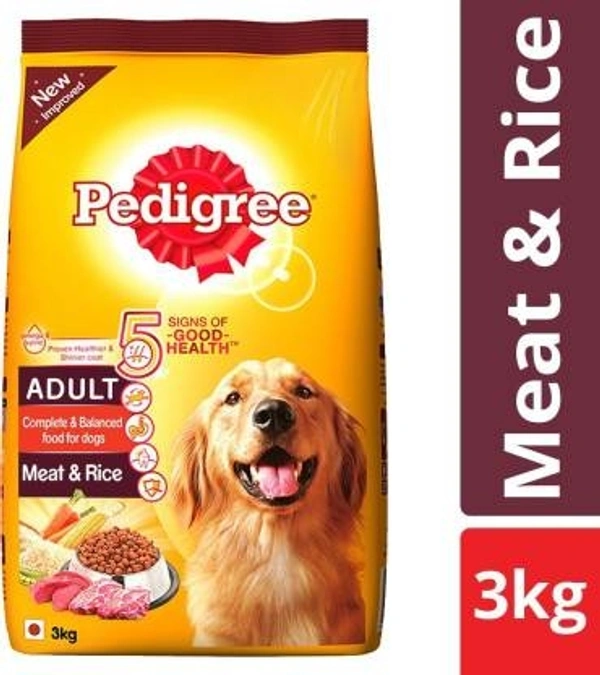 Pedigree meat and rice 3 kg ( 15% discount)