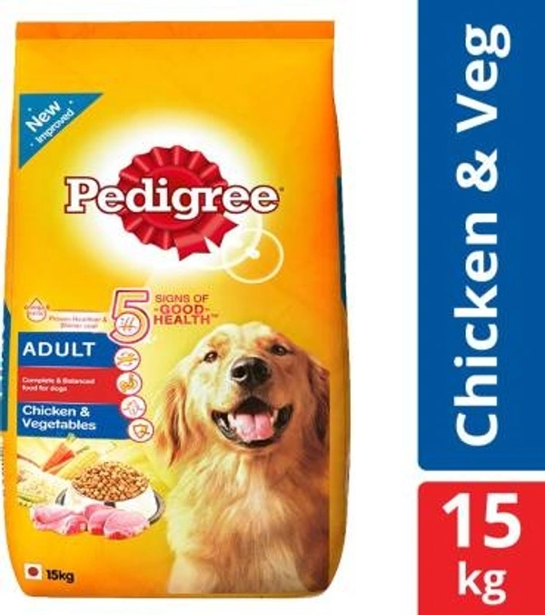 Pedigree adult  chicken and veg 15 kg ( 15% discount)