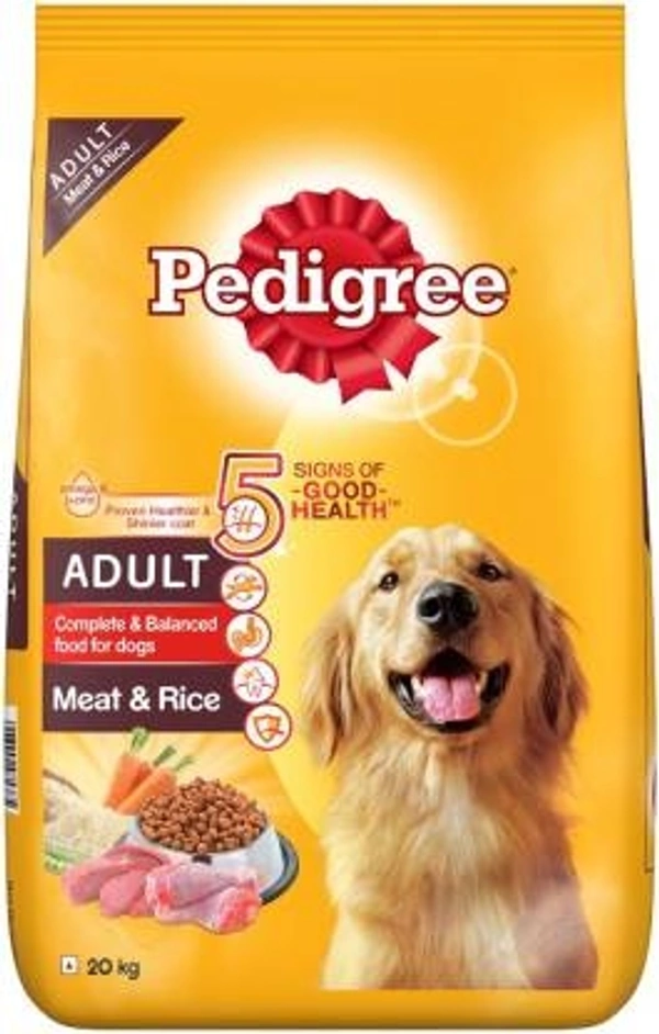 Pedigree meat and rice 20 kg ( 15% discount)