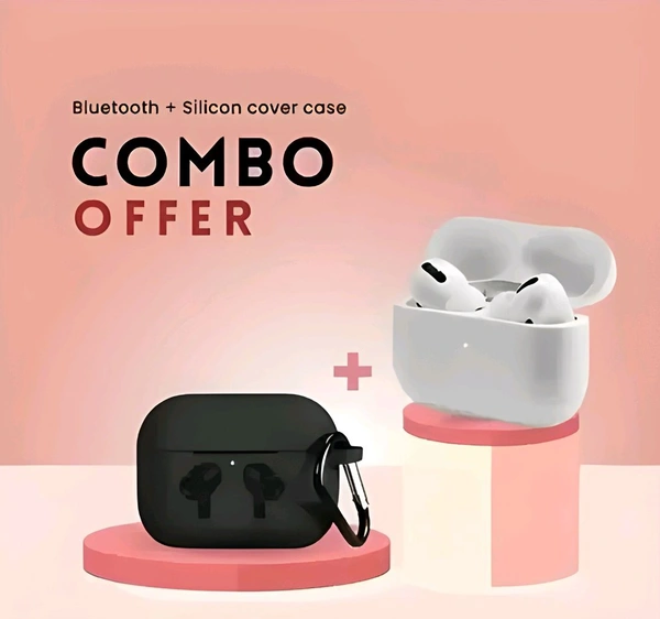 Airpod Pro with Case True Wireless Bluetooth Earphones with 3 Hours of Playtime & Compatible for all Smartphones (White)