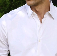 uLOOK Plain Premium Cotton Blend Shirt for Men – Versatile Formal and Casual Wear with Classic Fit, Soft & Durable Fabric - White, XL