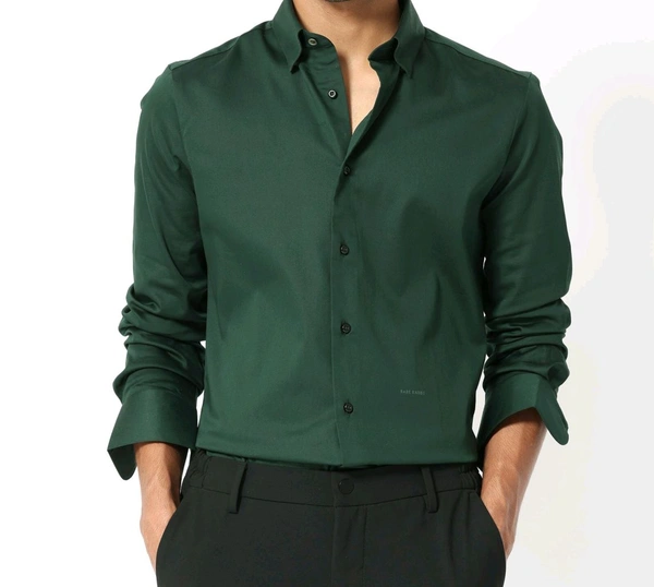 uLOOK Plain Premium Cotton Blend Shirt for Men – Versatile Formal and Casual Wear with Classic Fit, Soft & Durable Fabric - navy blue, XL