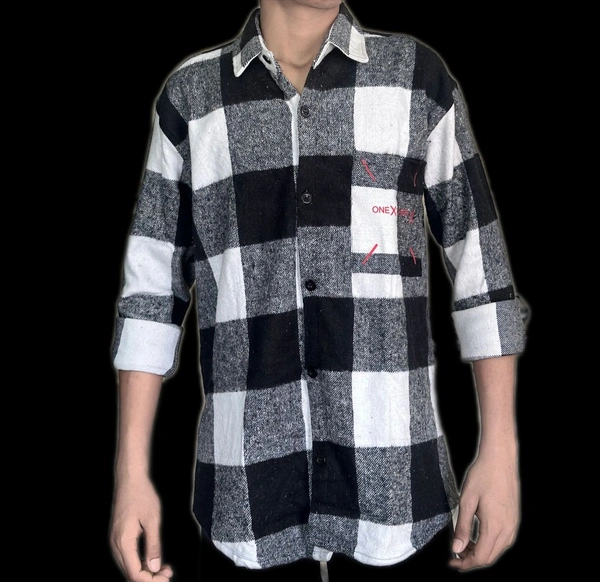 uLOOK Mens Highly Thicker Shirt Blanket Cloth Single Pocket Full Length Shirt  - Dorado, M, Pure Heavy Cotton