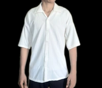 uLOOK Mens White Colour Popcorn Shirt Highly Design Printed Popcorn Shirt Trendy Design Cotton Smooth Fabric - Cotton, White, XL